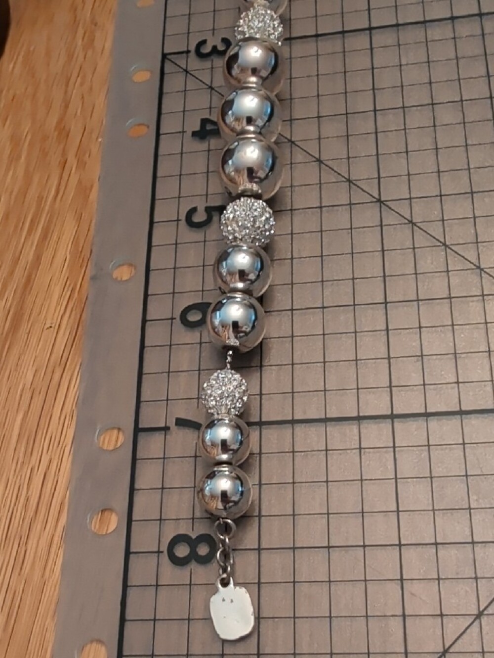 Ralph Lauren Vintage Silver-Tone Pavé & Polished Bead Bracelet - Picture 5 of 10